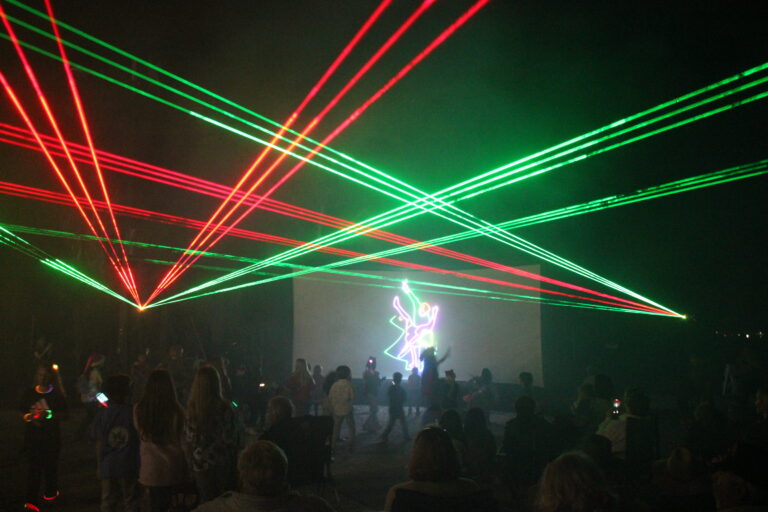 Laser show climaxes Carrabelle holiday festival