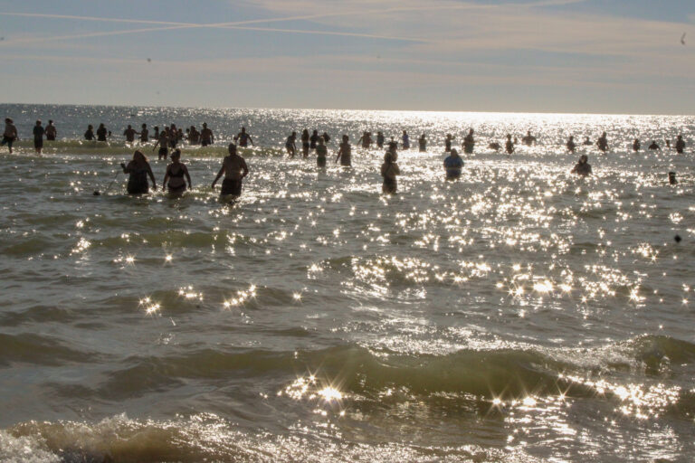 Island welcomes in new year with a splash